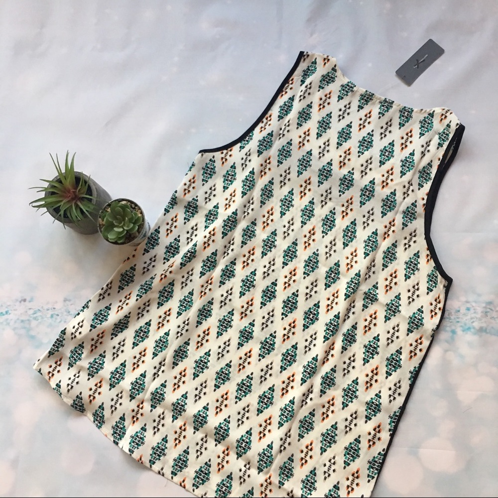 ❌SOLD❌Boho Sleeveless Print Chiffon Loose Blouse - Picture 6 of 8